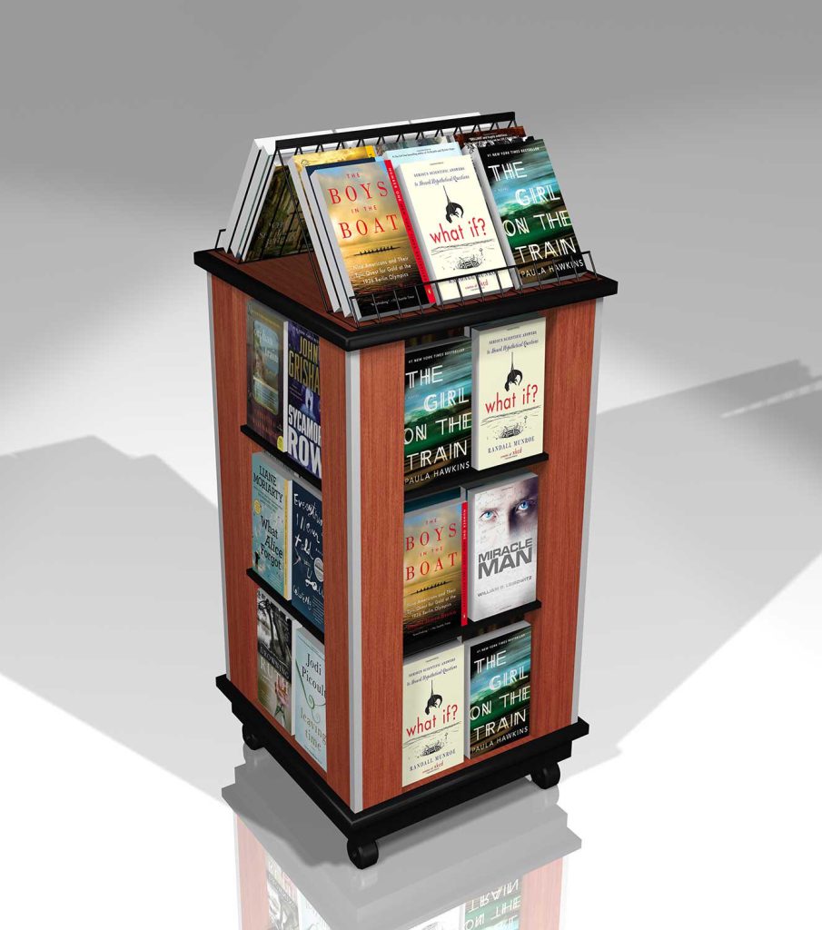 More Work — book shelf render1 design by Joe Scheirich Media