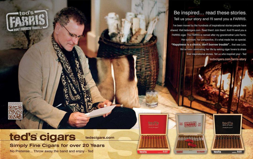 Ted's Cigars Advertising — ca ad farris final4 design by Joe Scheirich Media