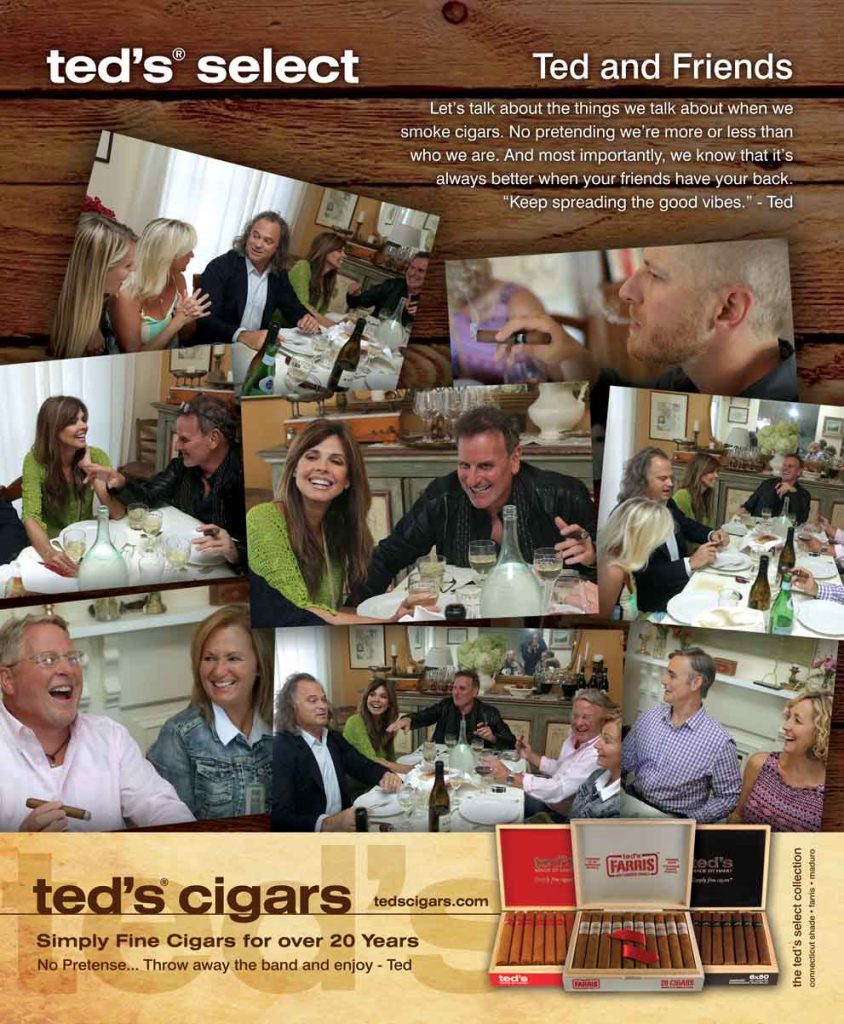 Ted's Cigars Advertising — ca ad design by Joe Scheirich Media