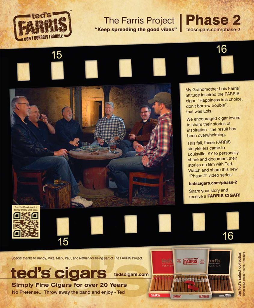 Ted's Cigars Advertising — ca3 farrisproject phase2 design by Joe Scheirich Media