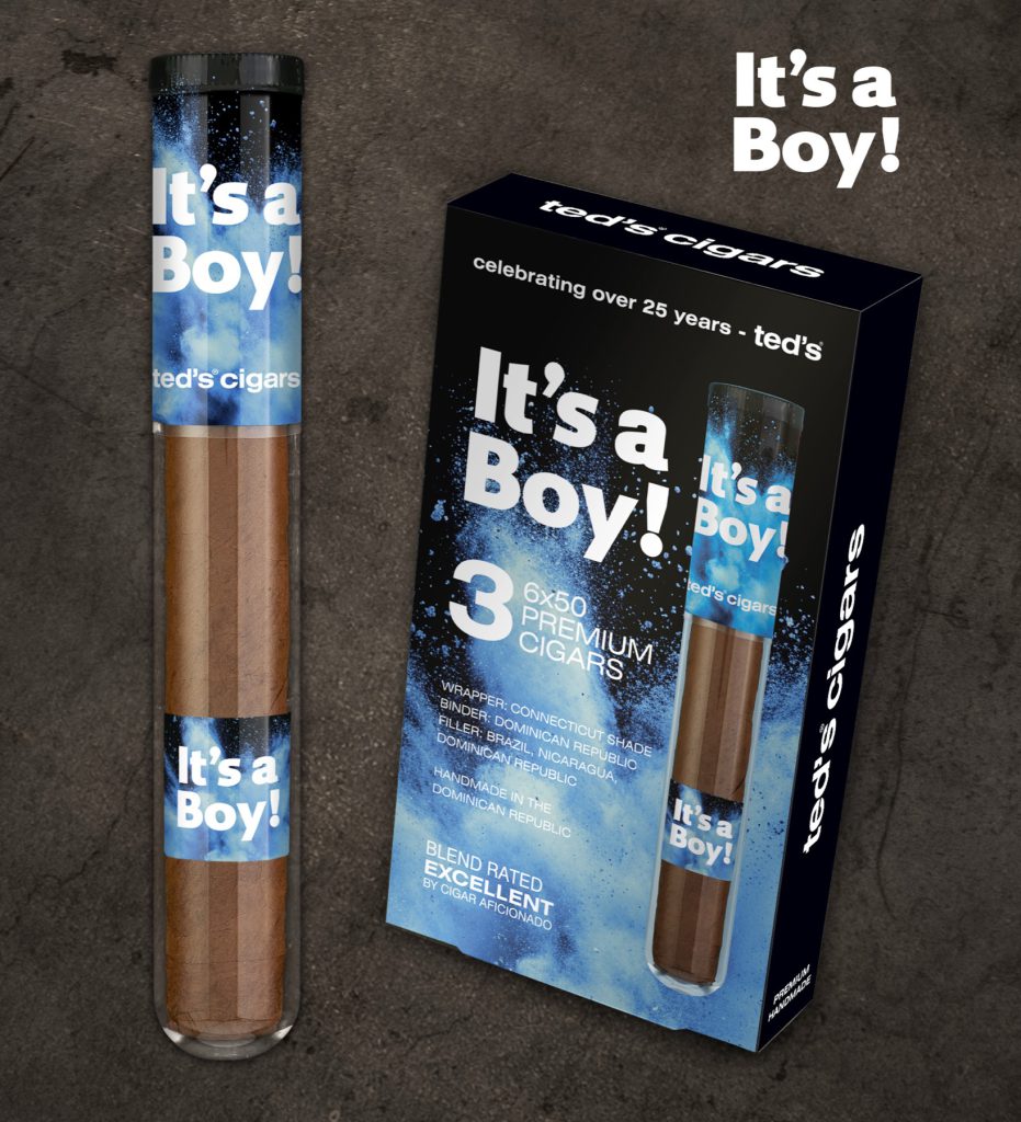 Ted's Cigars Brand Designs — cigars boy design by Joe Scheirich Media