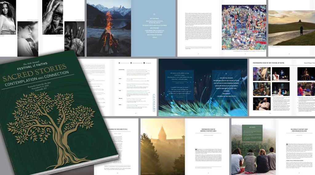 Festival of Faiths — collage design by Joe Scheirich Media