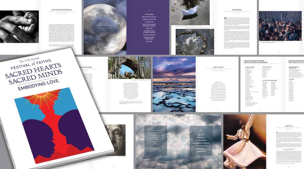 Festival of Faiths — collage design by Joe Scheirich Media