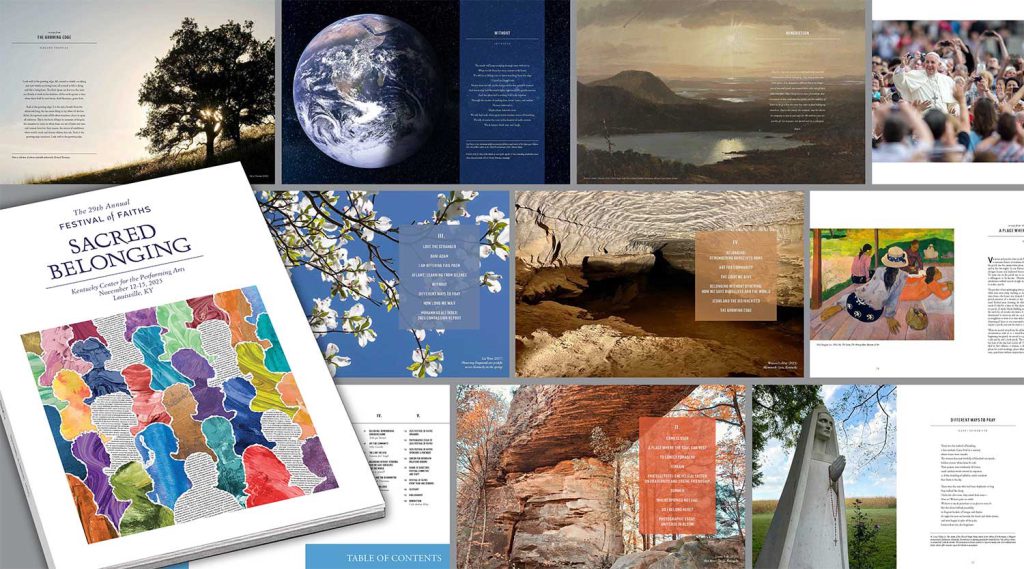 Festival of Faiths — collage design by Joe Scheirich Media