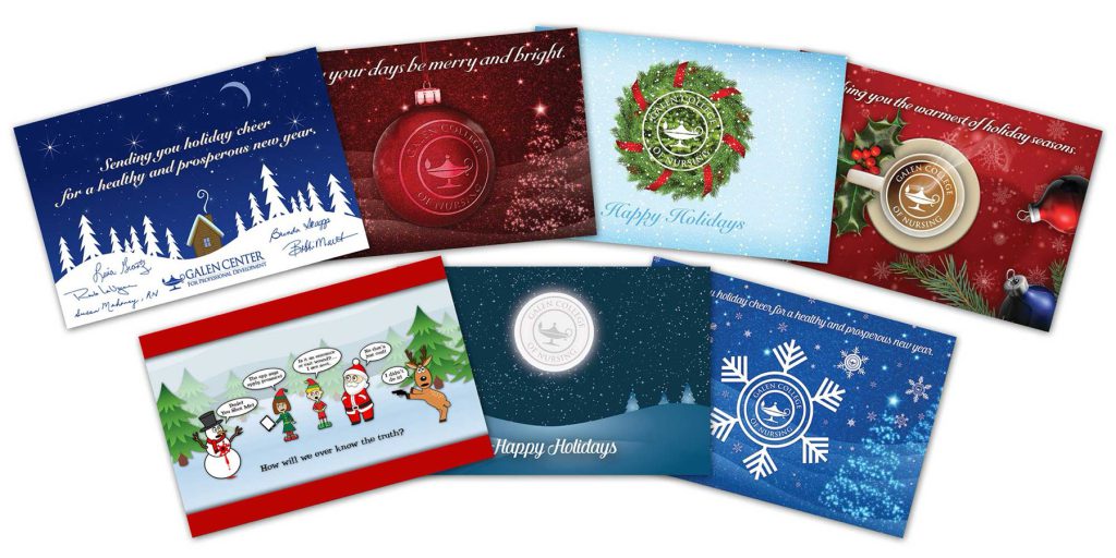 Galen College of Nursing — galen holiday cards design by Joe Scheirich Media